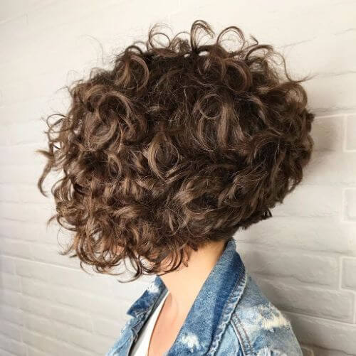Angled Curly Bobs